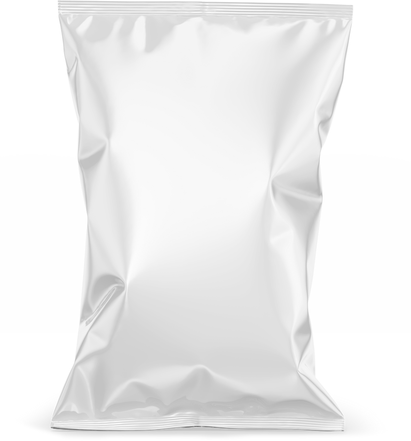 White Glossy Snack Package